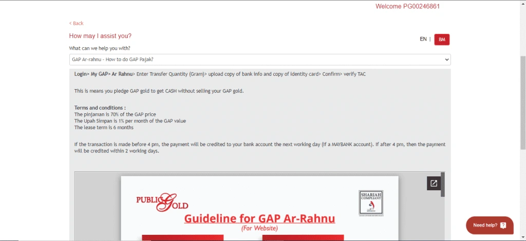 Cara hantar Help Ticket.