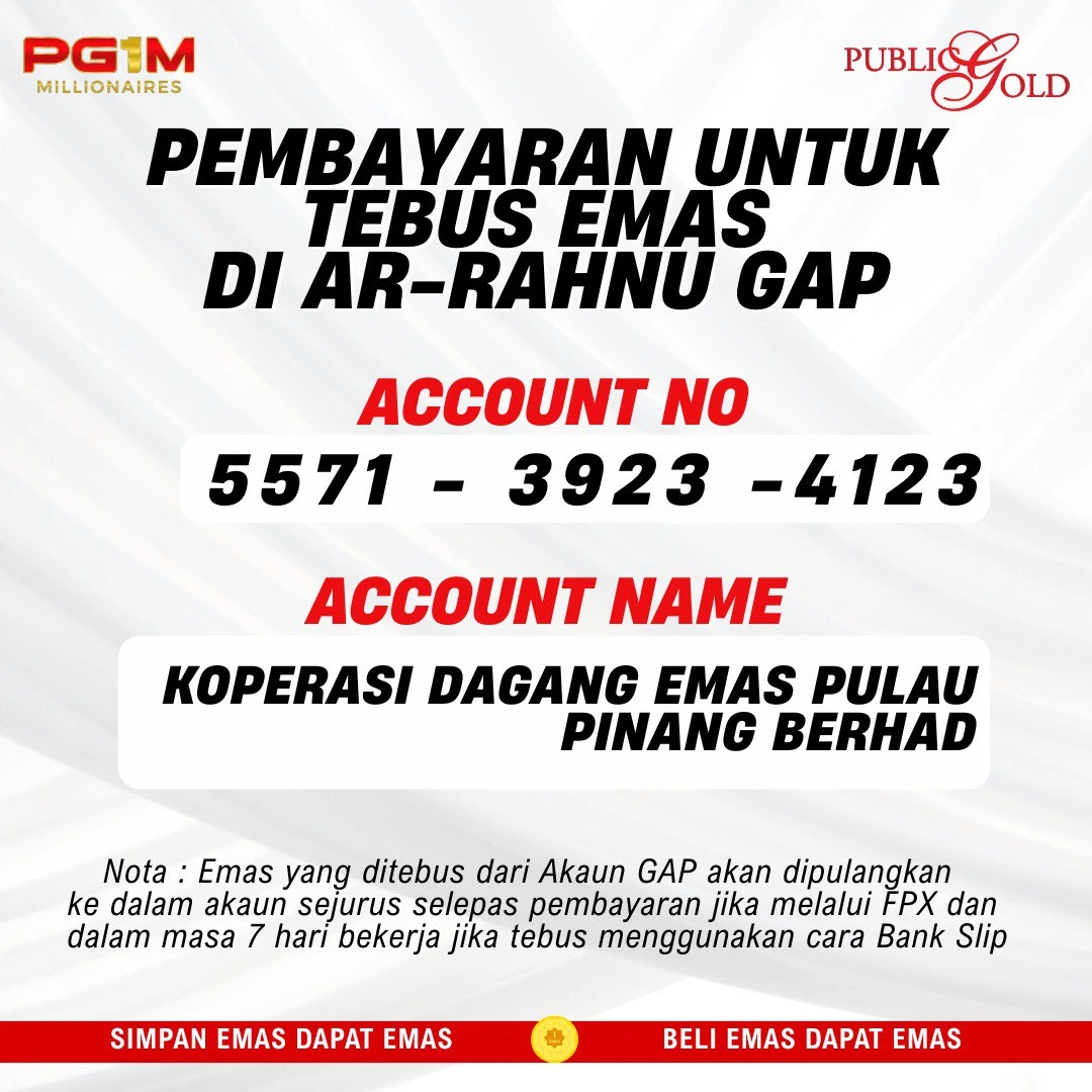 Tebus emas di Arrahnu GAP