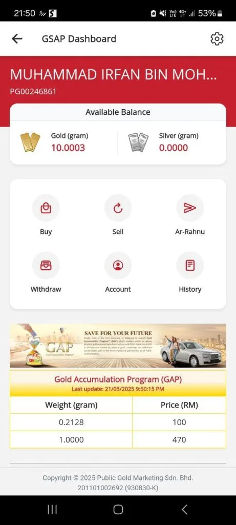 Akaun GAP boleh dibuka untuk anak umur 18 tahun ke bawah