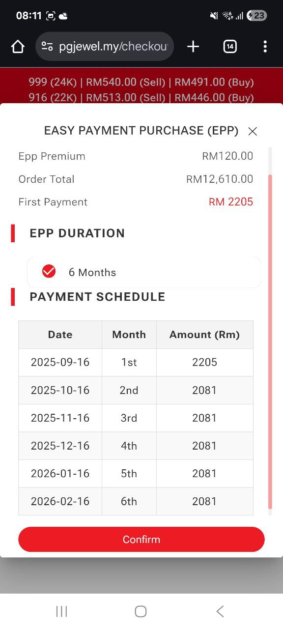 PG Jewel EPP 6 memudahkan pelanggan untuk miliki barang kemas