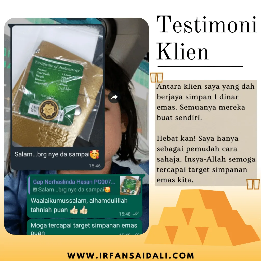 Testimoni Klien Emas Irfan Said