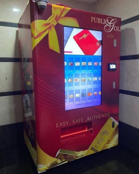 Skrin ATM Emas Fintech yang user-friendly untuk beli emas