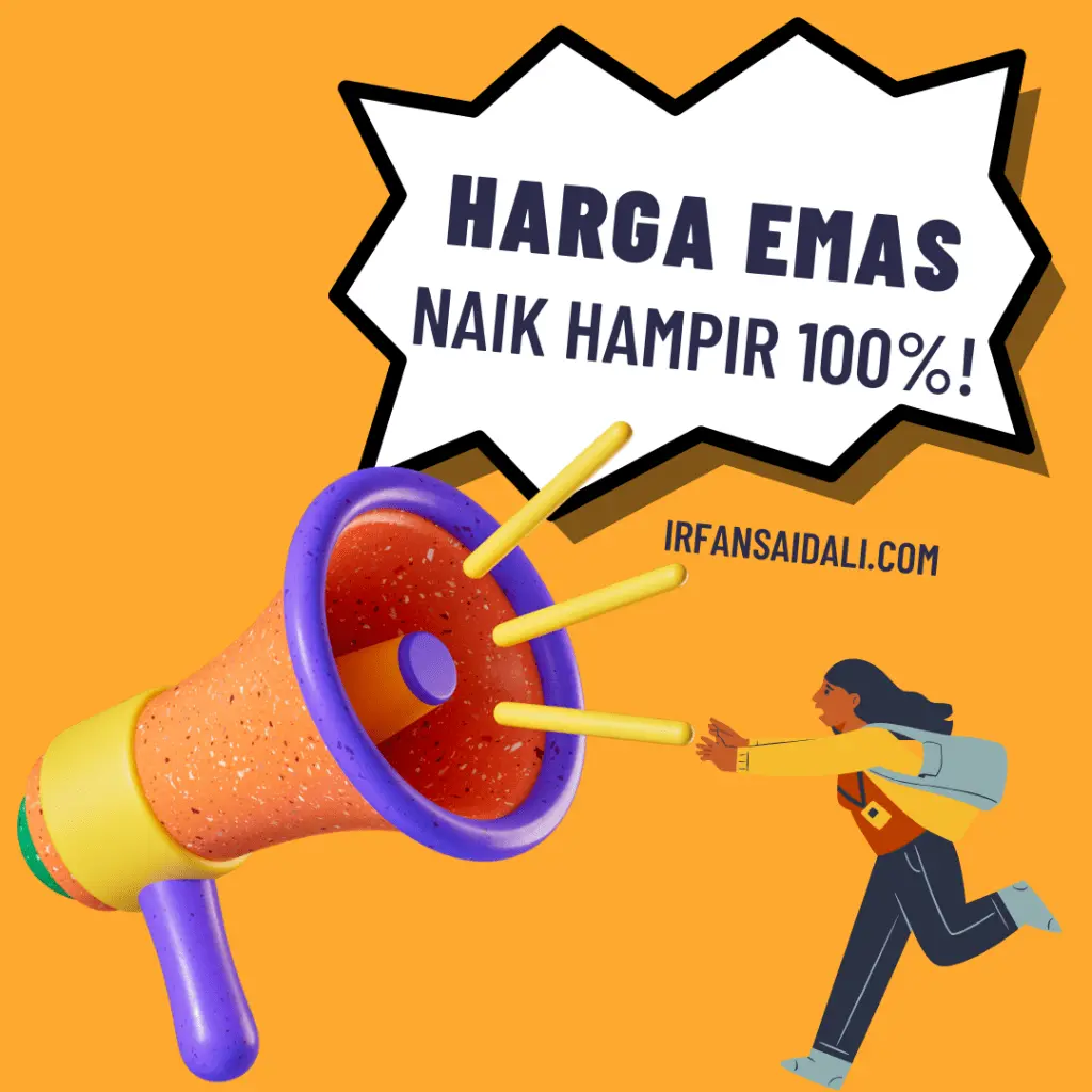 Harga Emas Naik Hampir 100 Peratus
