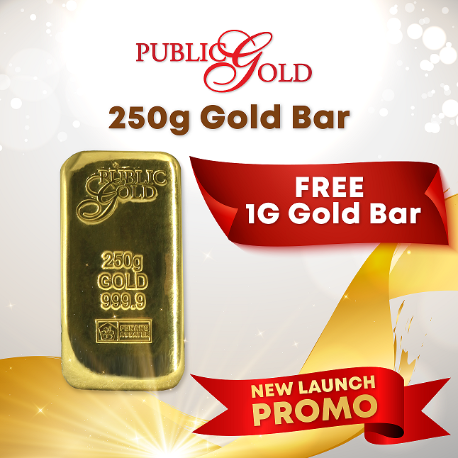 250g Emas Public Gold dan Percuma 1g Gold Bar