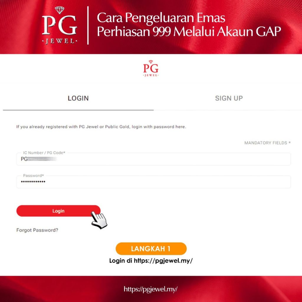 Update: Withdraw Barang Kemas 999 dari Akaun GAP