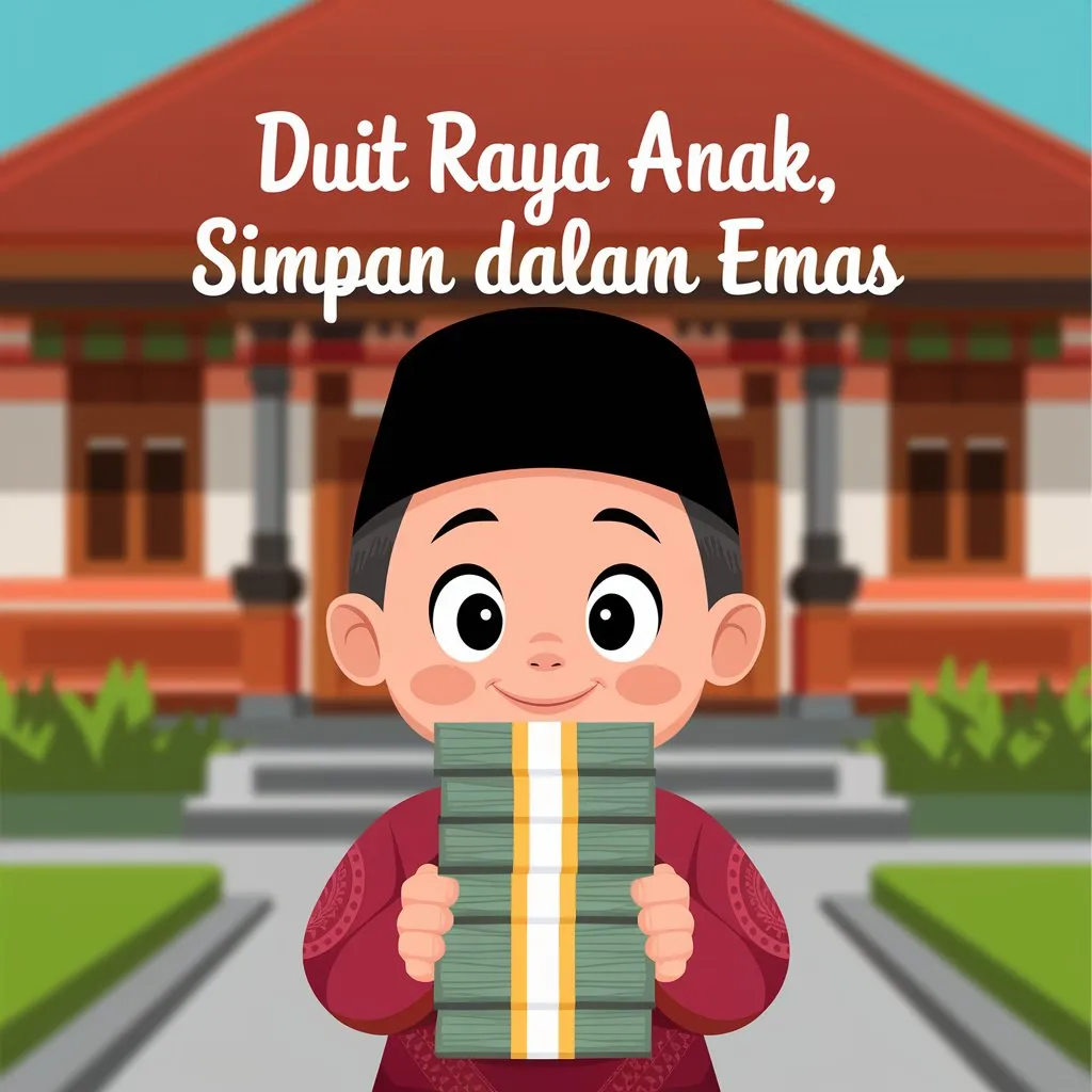 Duit Raya Anak Anak Simpan Dalam Emas