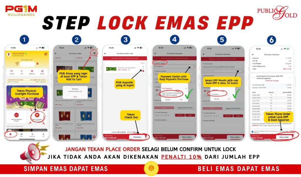 Cara Lock Order Emas EPP
