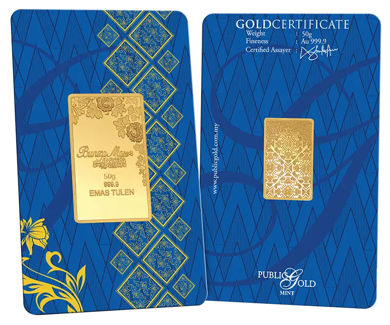 Penyimpan Emas vs Pelabur Emas, design 50g Public Gold Yang terbaru