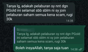 Salah seorang prospek yang menghubungi saya melalui WhatsApp