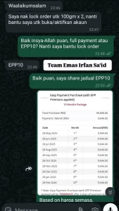 Gold saver saya lock 200 gram emas cara belian EPP 10 bulan