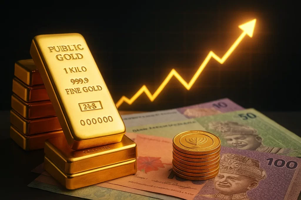 Harga emas di Malaysia 2025 terus naik, dipacu faktor global dan permintaan Public Gold sebagai aset simpanan selamat.