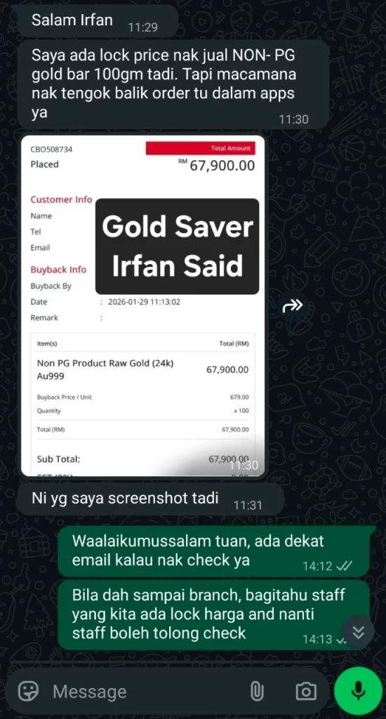 Jual emas Non PG di Public Gold