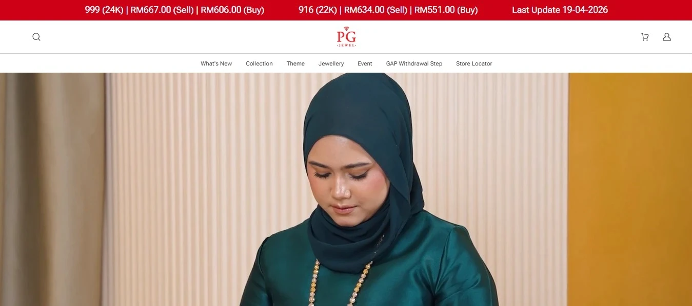 Koleksi dan Harga Emas PG Jewel Terkini untuk Perhiasan