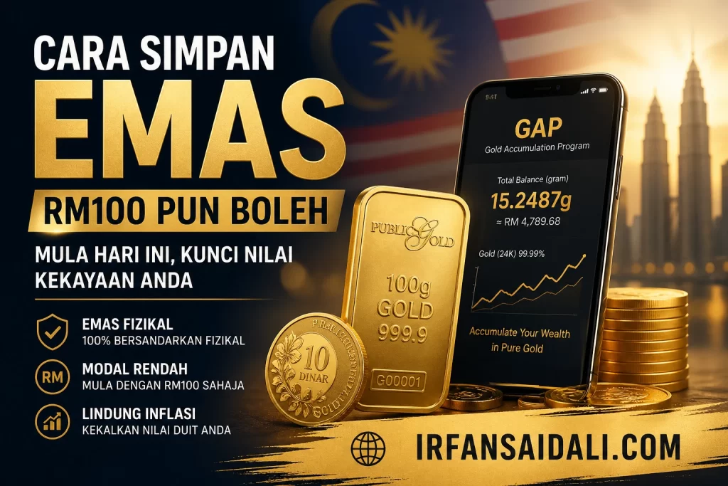 cara simpan emas rm100 dalam akaun GAP Public Gold