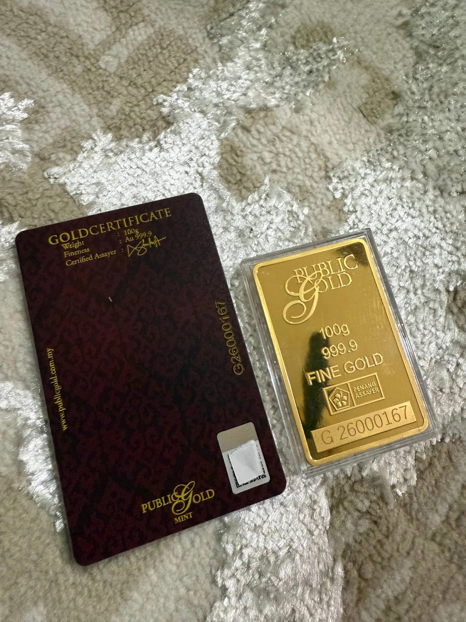 100 gram emas Public Gold