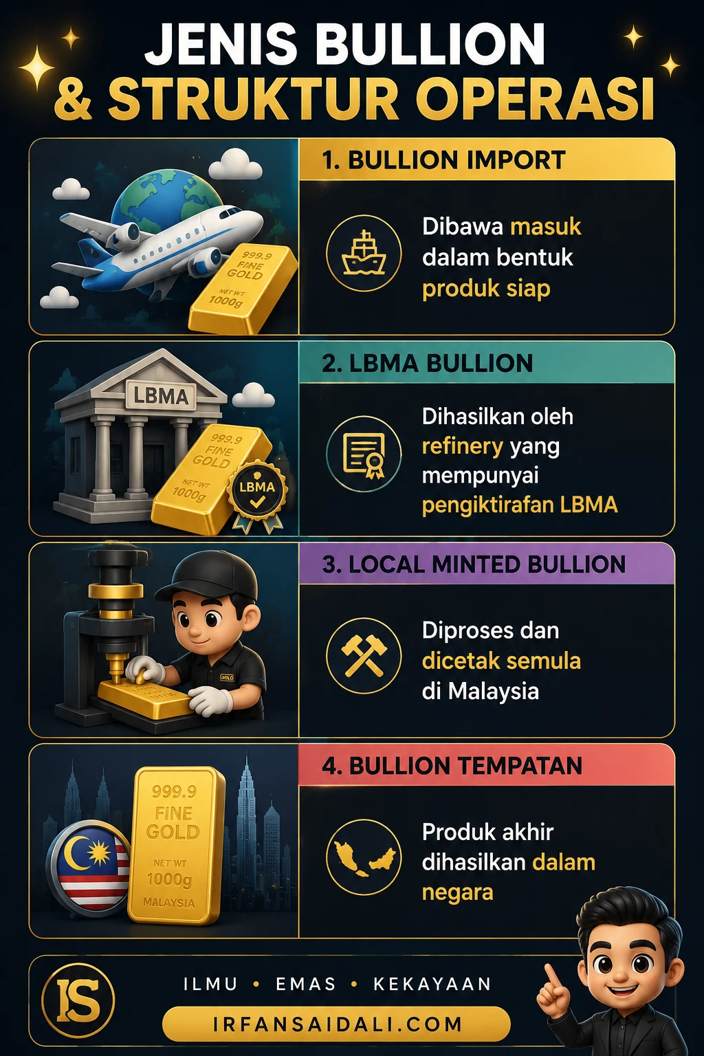 Jenis Bullion dan Struktur Operasi Industri Emas Malaysia