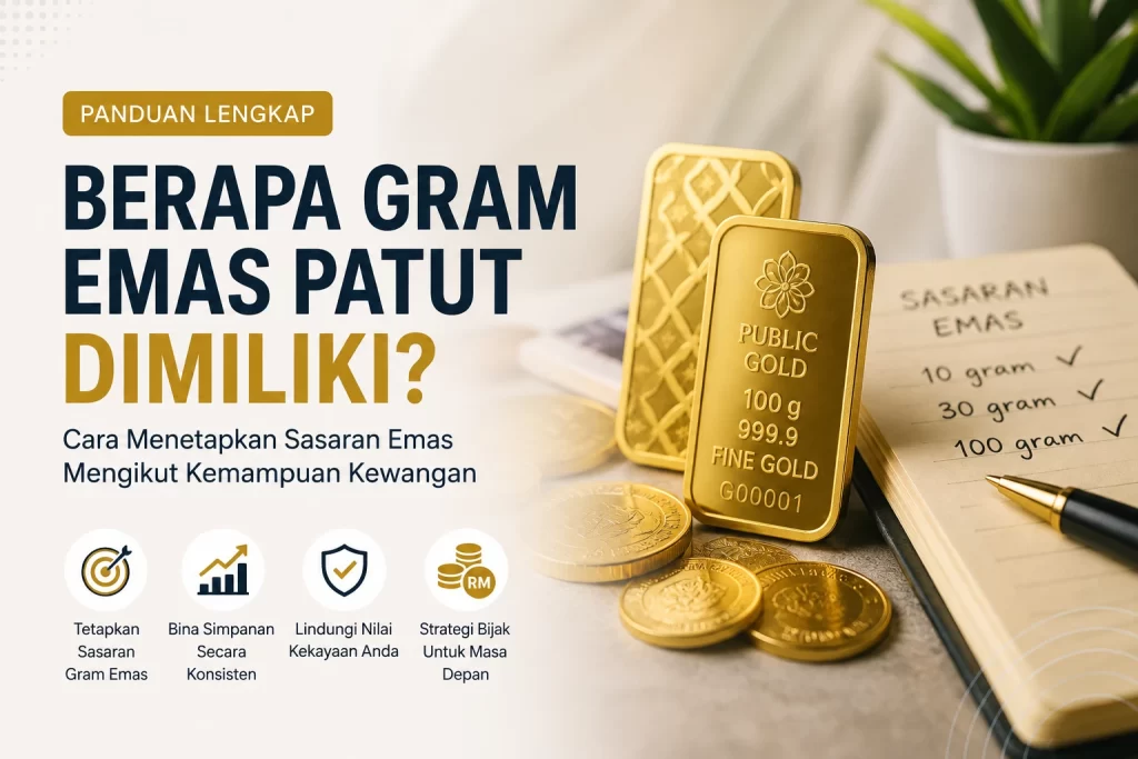 Berapa gram emas patut dimiliki sebagai sasaran simpanan emas mengikut kemampuan kewangan