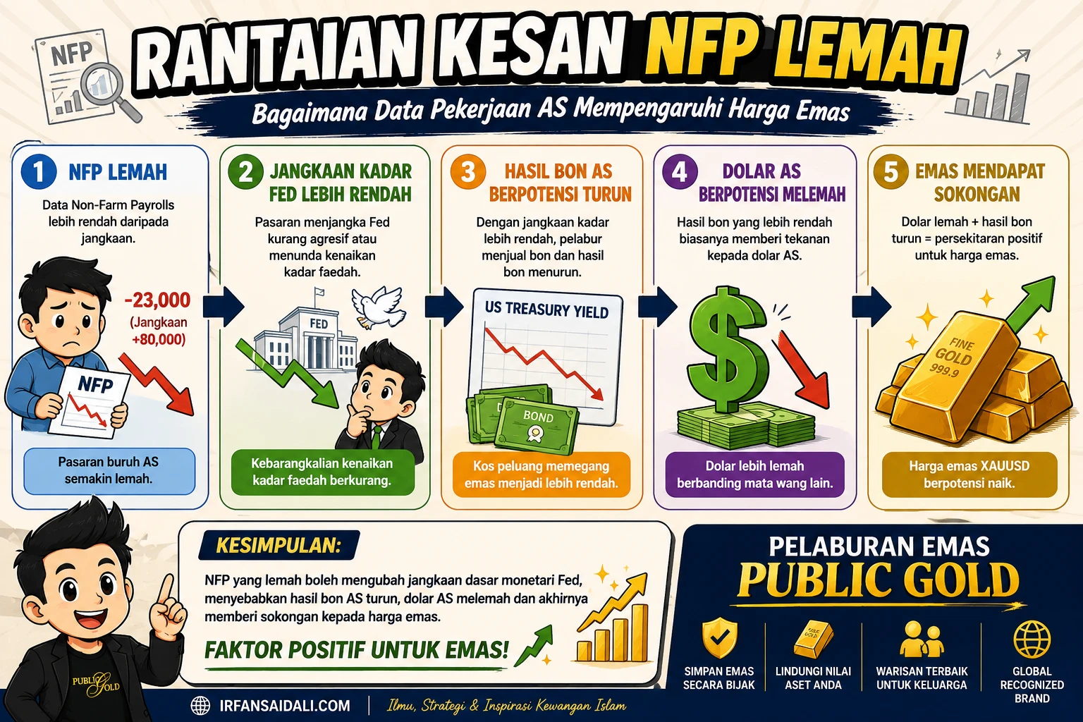 Kesan bila NFP menunjukkan berita negatif