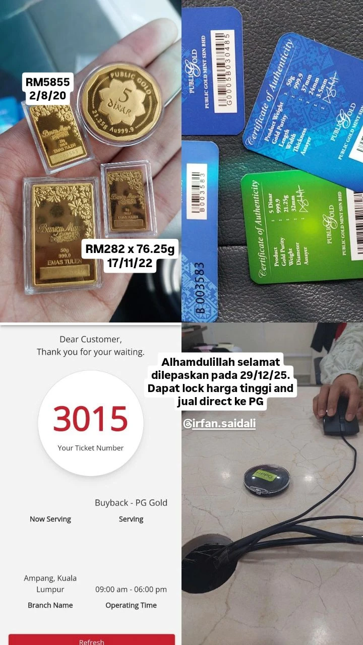 Gold stacking di Malaysia
