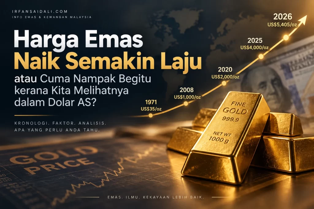 Harga emas naik semakin laju